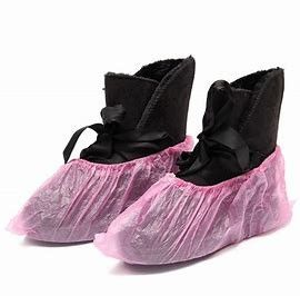 China PP PE Coating Water Resistant Shoe Covers Protective Nonwoven Anti Skip supplier