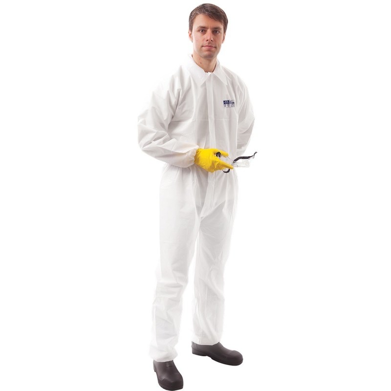 Laboratory Flame Retardant Disposable Coveralls Acid And Alkali