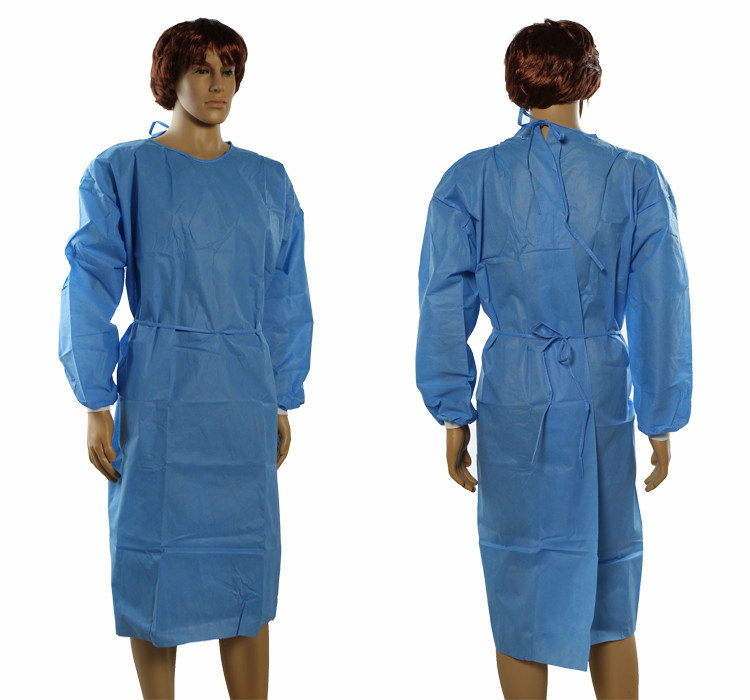 Blue Patient Disposable Isolation Gowns Non Woven MXXL Size With Free
